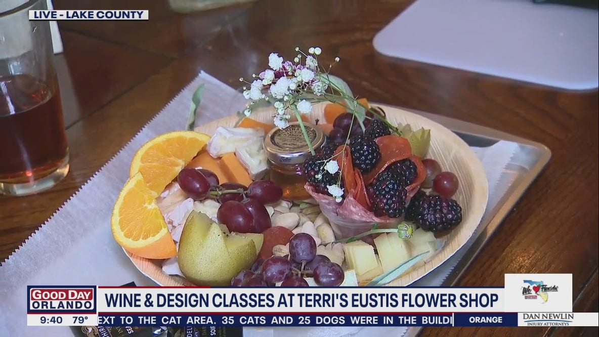 Wine & Design classes at Terri's Eustis Flower Shop